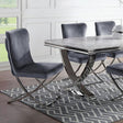  Furniture of America Wadenswil Dining Table with Faux Marble Top CM3295T-TABLE IMAGE 1