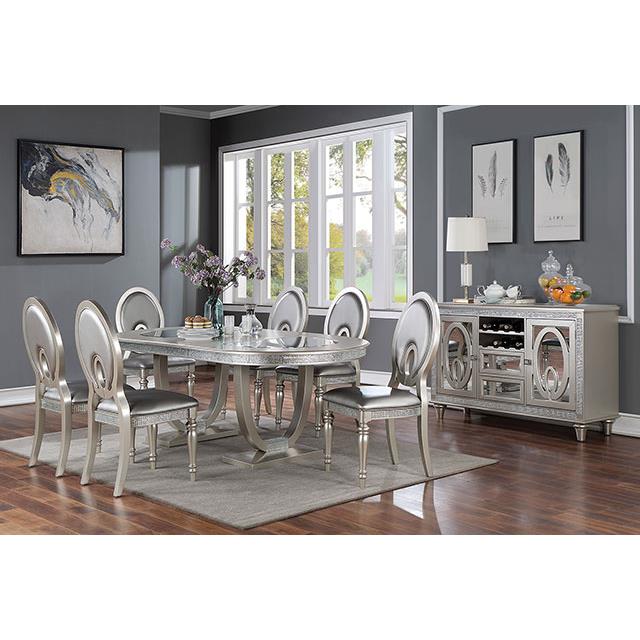  Furniture of America Cathalina CM3541SV-T-TABLE Dining Table IMAGE 2