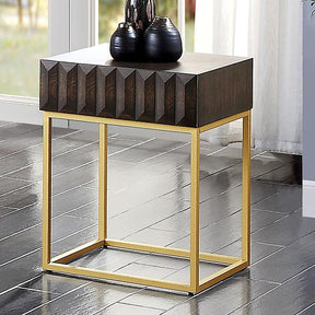  Furniture of America Augsburg CM4545WN-ST Side Table IMAGE 1
