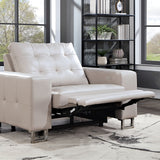  Furniture of America Abberton Power Leatherette Recliner CM6735BG-PM-CH IMAGE 1
