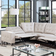  Furniture of America Abberton Power Reclining Leatherette Sectional CM6735BG-PM-SECT IMAGE 1