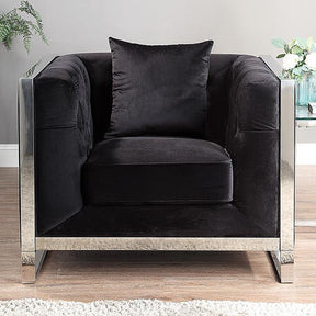  Furniture of America Evadne CM6748BK-CH Chair IMAGE 1