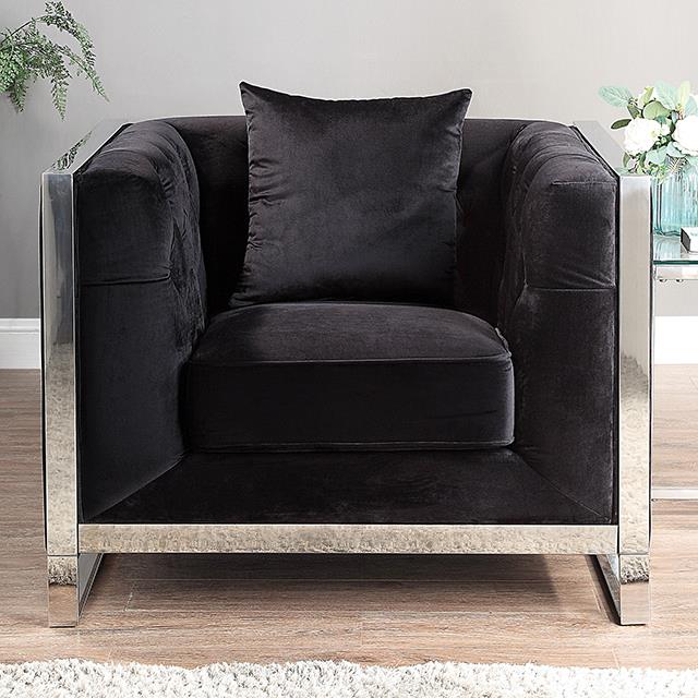  Furniture of America Evadne CM6748BK-CH Chair IMAGE 1