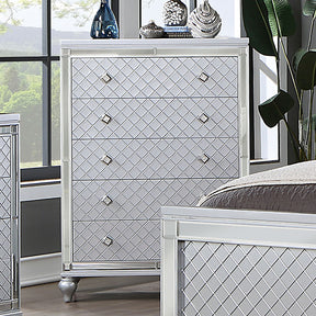  Furniture of America Calandria 5-Drawer Chest CM7320SV-C IMAGE 1
