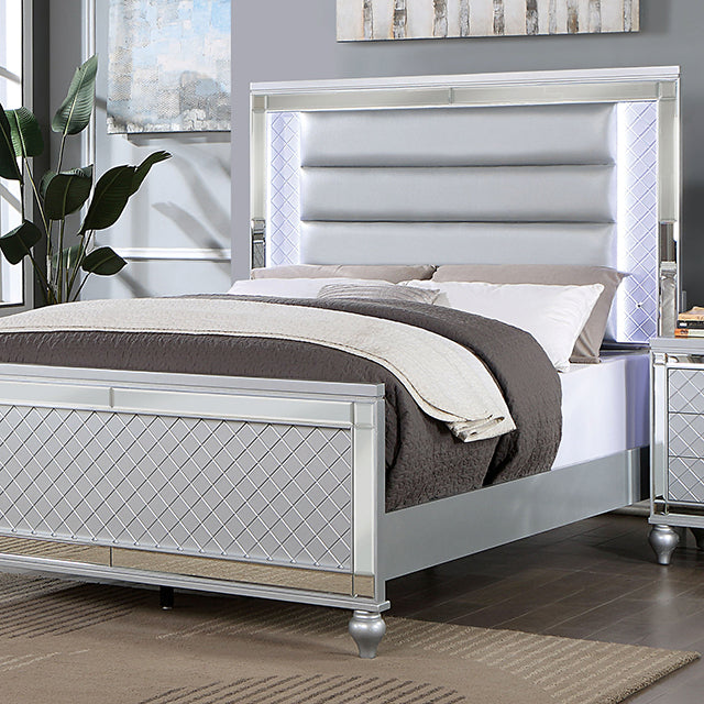  Furniture of America Calandria King Bed CM7320SV-EK-BED IMAGE 1