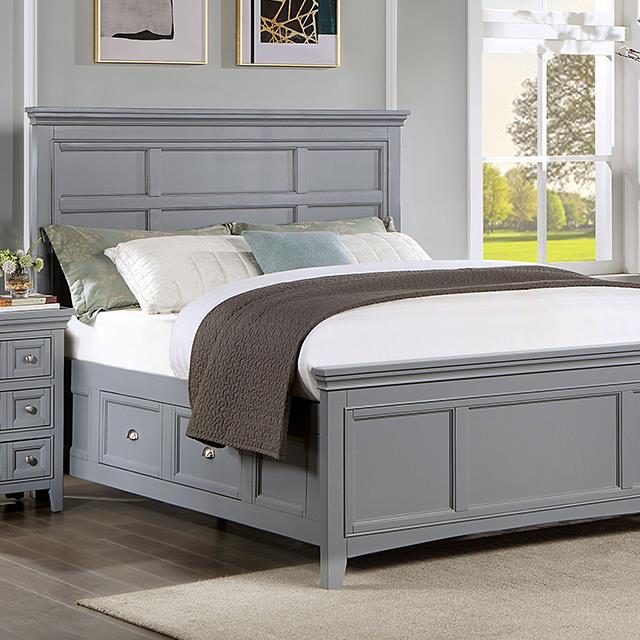  Furniture of America Castlile CM7413GY-F Full Bed IMAGE 1