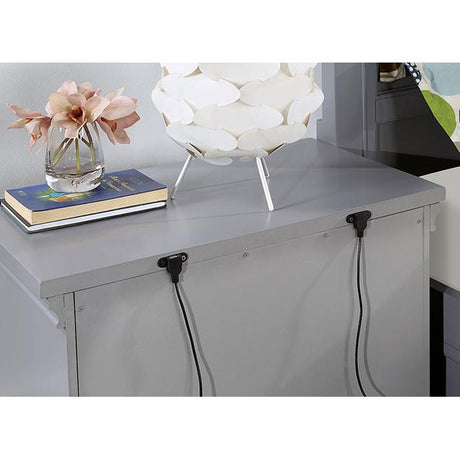  Furniture of America Castlile CM7413GY-N Night Stand IMAGE 3