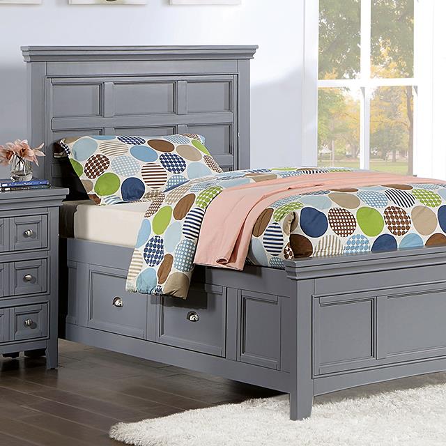  Furniture of America Castlile CM7413GY-T Twin Bed IMAGE 1