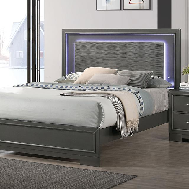  Furniture of America Alison CM7416GY-Q Queen Bed IMAGE 1