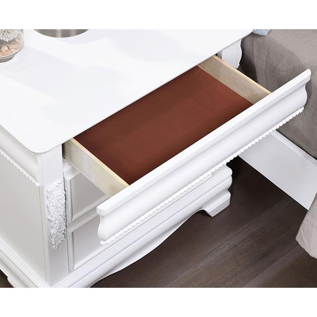  Furniture of America Alecia CM7458WH-N Night Stand IMAGE 3