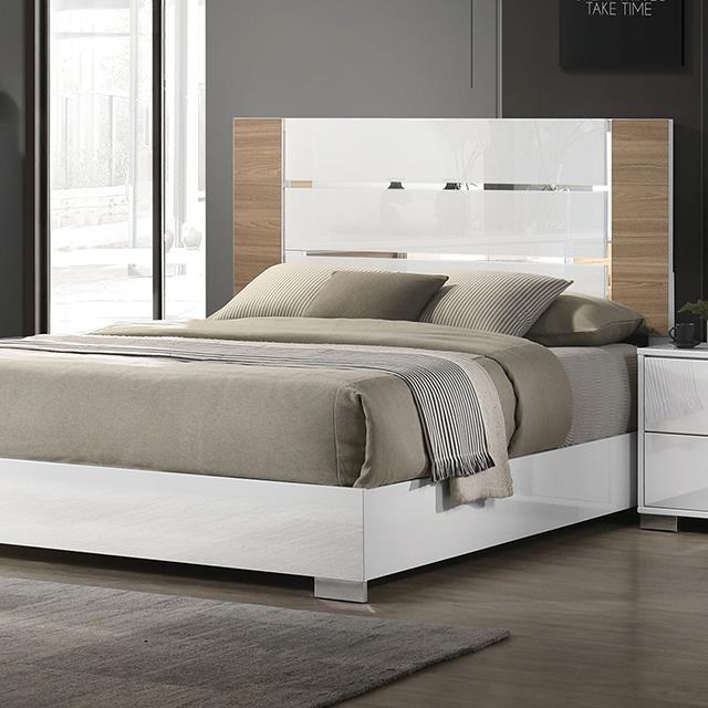  Furniture of America Erlangen CM7462WH-CK California King Bed IMAGE 1