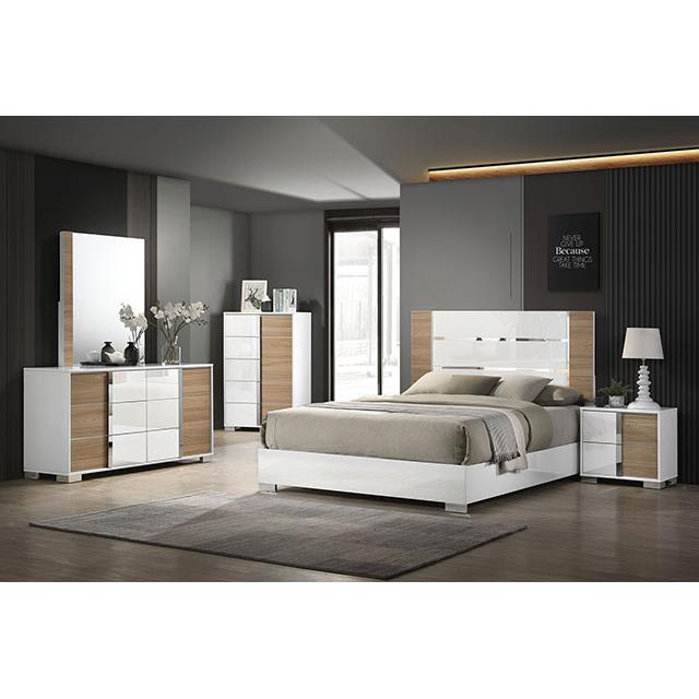  Furniture of America Erlangen CM7462WH-CK California King Bed IMAGE 2