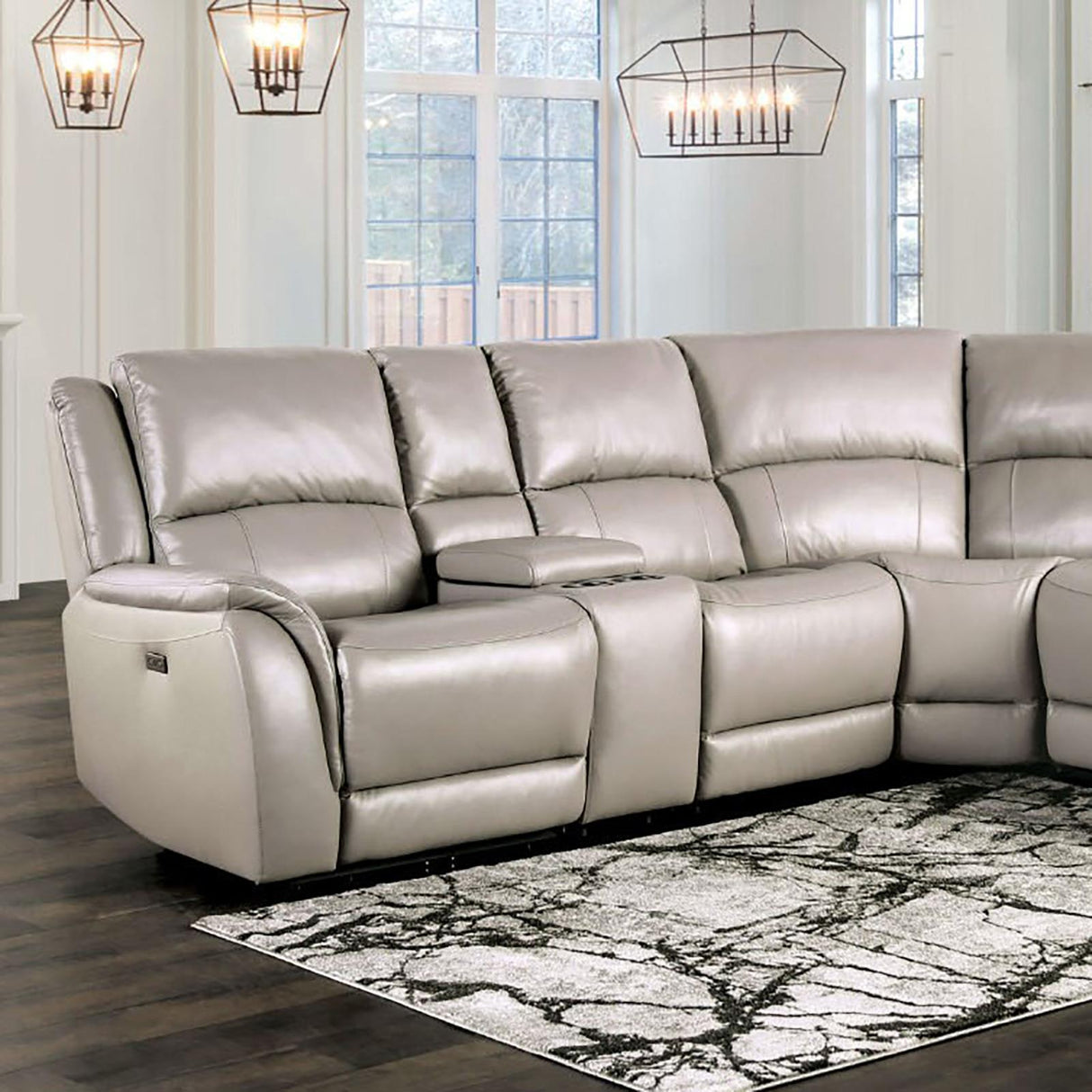  Furniture of America Gorgius CM9910ST-SECT-PM Power Sectional IMAGE 1