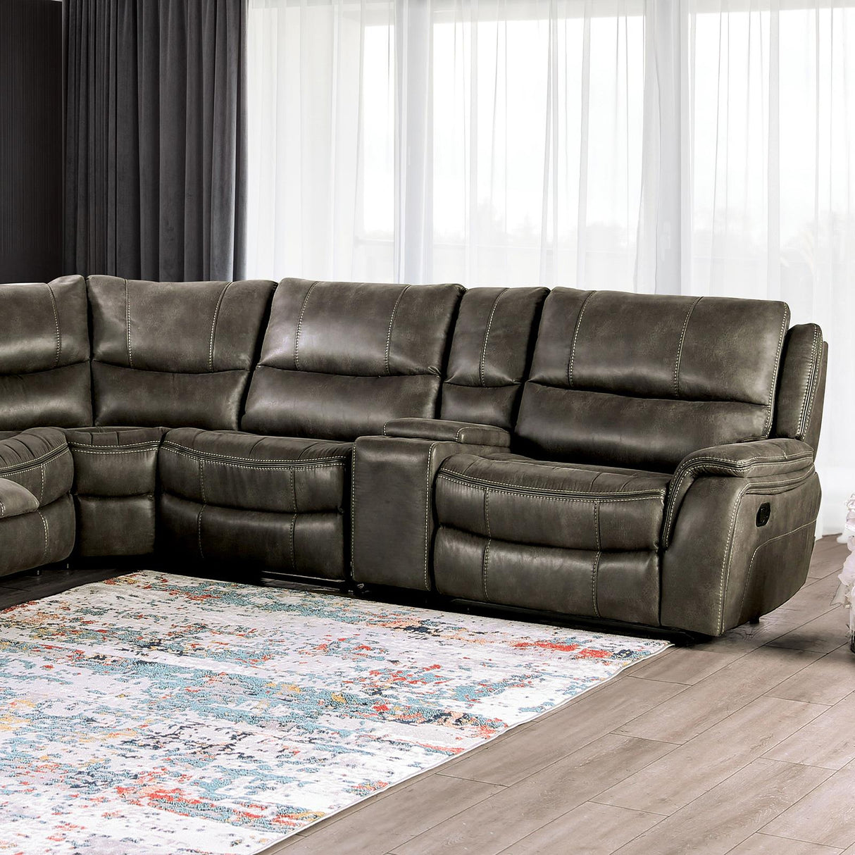  Furniture of America Jerominus CM9912DG-SECT Sectional IMAGE 1
