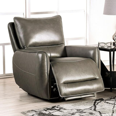  Furniture of America Phineas CM9921GY-CH-PM Power Recliner IMAGE 1