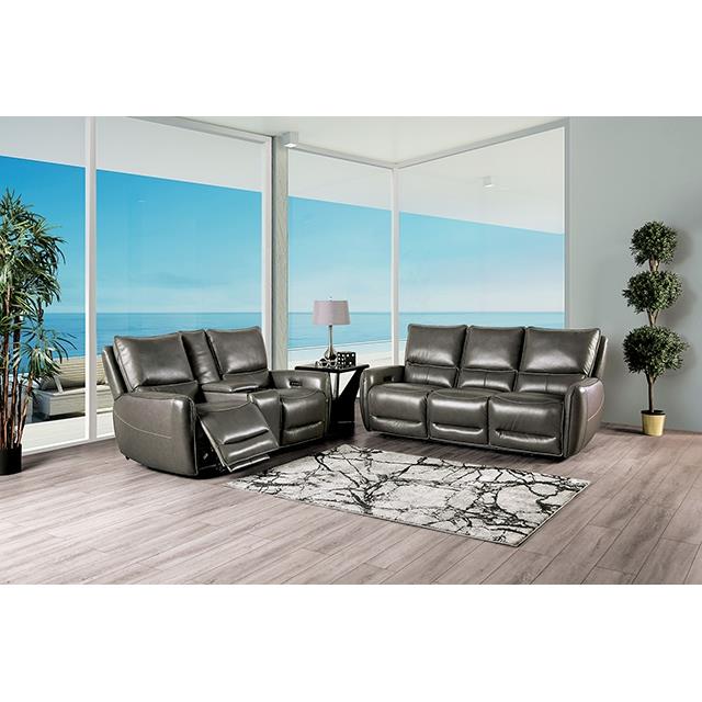  Furniture of America Phineas CM9921GY-CH-PM Power Recliner IMAGE 2