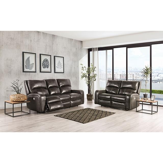  Furniture of America Soterios CM9924DG-SF-PM Power Sofa IMAGE 2