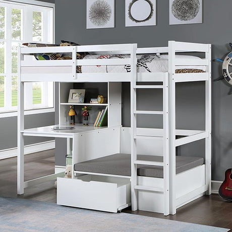 Furniture of America Callistus CM-BK828WH Bunk Bed IMAGE 1