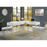  Furniture of America Freiburg CM-DK406WH-PK Corner Desk IMAGE 3