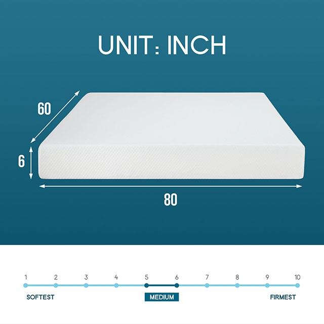  Furniture of America Artemisia DM510-Q 6" Queen Memory Foam Mattress IMAGE 3