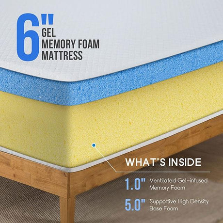  Furniture of America Artemisia DM510-T 6" Twin Memory Foam Mattress IMAGE 8
