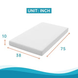  Furniture of America Forsythia DM530-T 10" Twin Memory Foam Mattress IMAGE 3