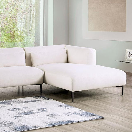  Furniture of America Paderborn FM63002WH-SECT-R Sectional, Right Chaise IMAGE 1