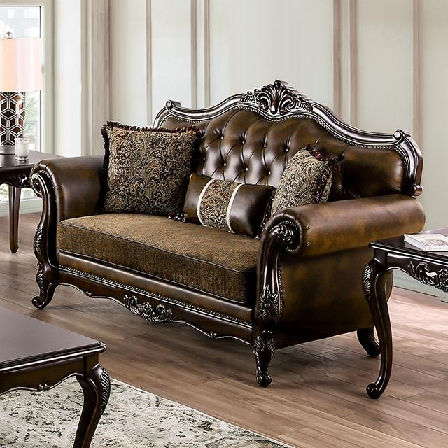  Furniture of America Ensenada FM65003BR-LV Loveseat IMAGE 1
