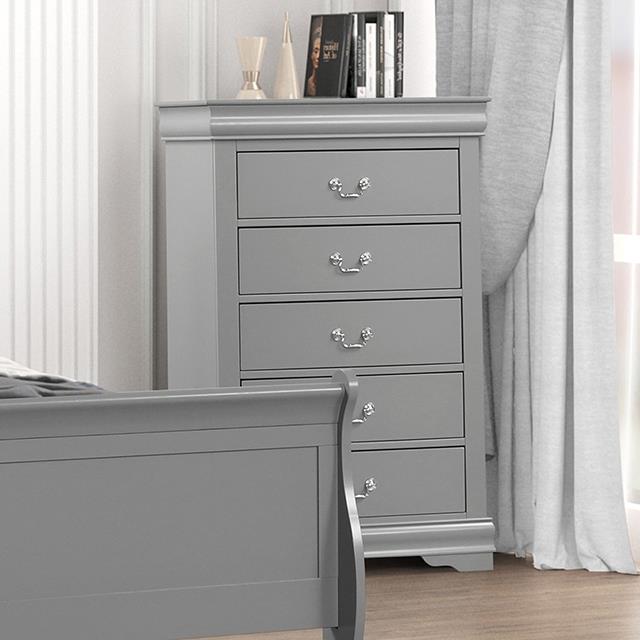  Furniture of America Louis Philippe FM7866GY-C Chest IMAGE 1