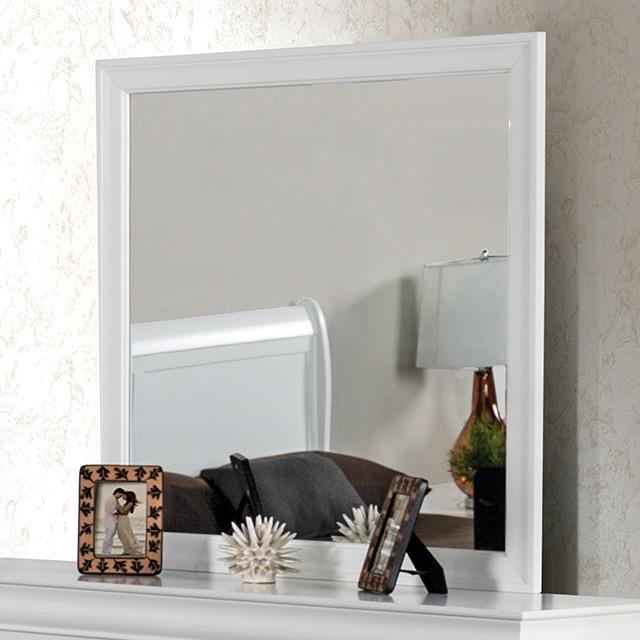  Furniture of America Louis Philippe FM7866WH-M Mirror IMAGE 1