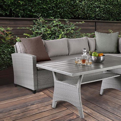  Furniture of America Shonda FM80001GG-SET 3 pc Patio Dining Set IMAGE 1