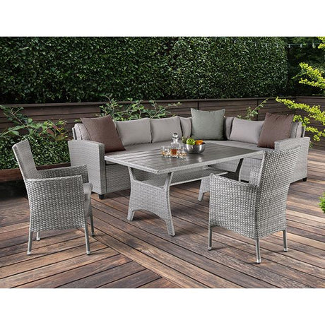  Furniture of America Shonda FM80001GG-SET+2CH 5 pc Patio Dining Set IMAGE 2