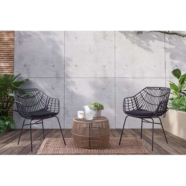  Furniture of America Livana FM80002BB-CH-2PK Outdoor Chair IMAGE 2