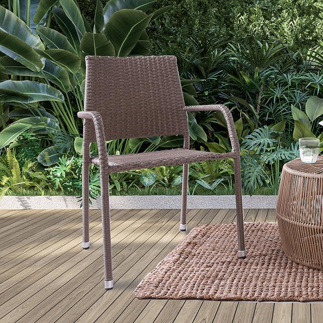  Furniture of America Elani FM80005NT-CH-2PK Stacking Chair (2/STACK) IMAGE 1