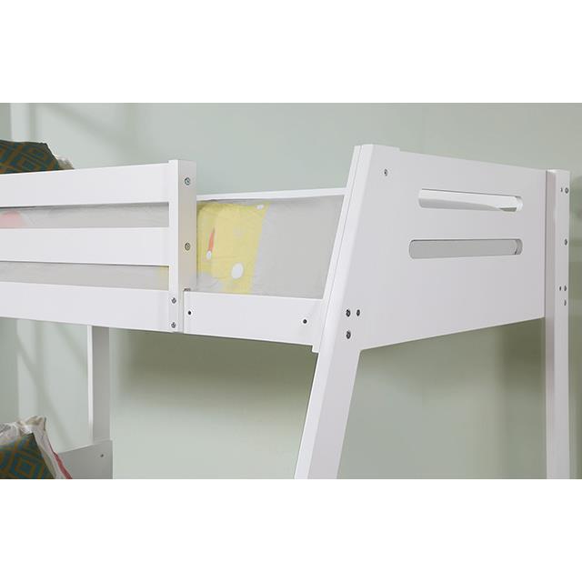  Furniture of America Emilee FM-BK003WH Twin/Full Bunk Bed IMAGE 3