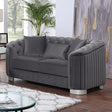  Furniture of America Castellon Stationary Fabric Loveseat FOA6475DG-LV-PK IMAGE 1