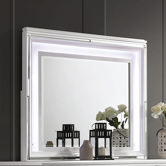  Furniture of America Emmeline FOA7147WH-M Mirror IMAGE 1