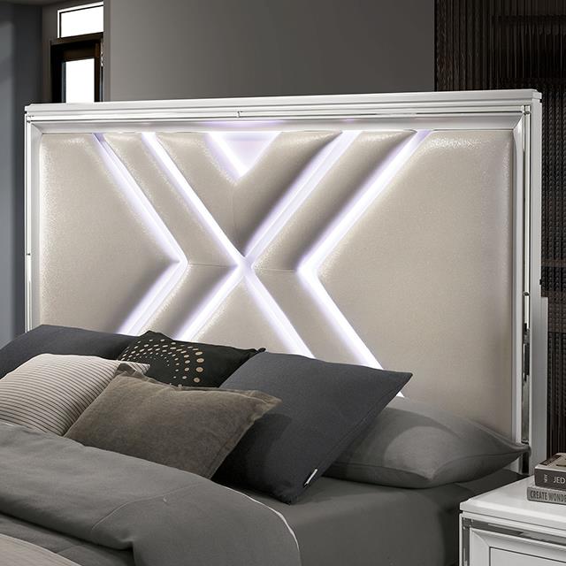  Furniture of America Emmeline FOA7147WH-Q Queen Bed IMAGE 4