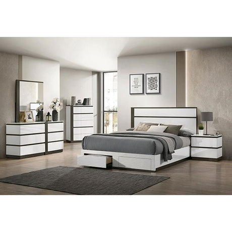  Furniture of America Birsfelden FOA7225WH-DR-CK California King Bed IMAGE 2