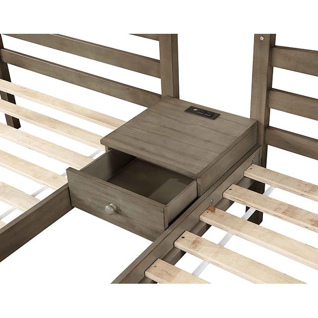  Furniture of America Hortense FOA-BK659GY Triple Twin Bed IMAGE 4