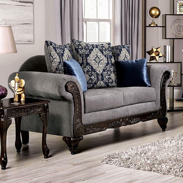  Furniture of America Gustavo SM7306-LV Loveseat IMAGE 1