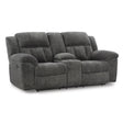  Signature Design by Ashley Frohn 3740694 Double Reclining Loveseat with Console IMAGE 1