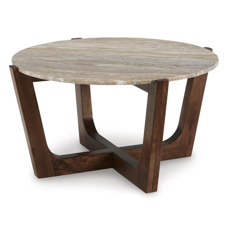  Signature Design by Ashley Tanidore T667-8 Round Cocktail Table IMAGE 1
