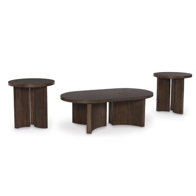 Signature Design by Ashley Korestone T689T1 Coffee Table and 2 End Tables IMAGE 1