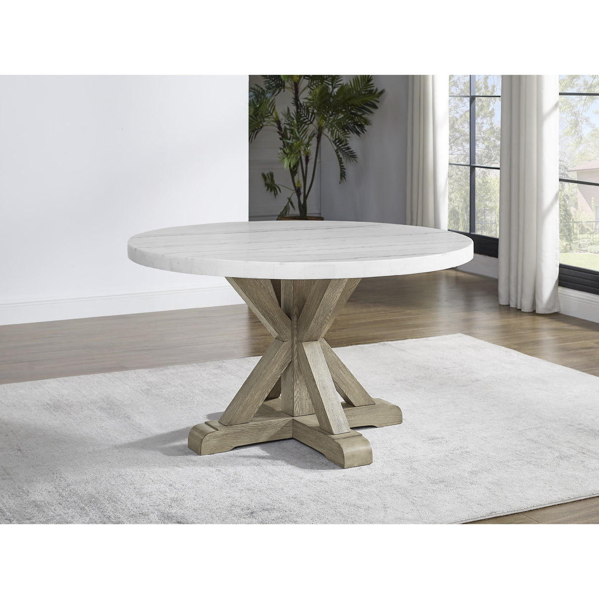  Steve Silver Furniture Carena CA520-TB-D1PC Round Dining Table IMAGE 3