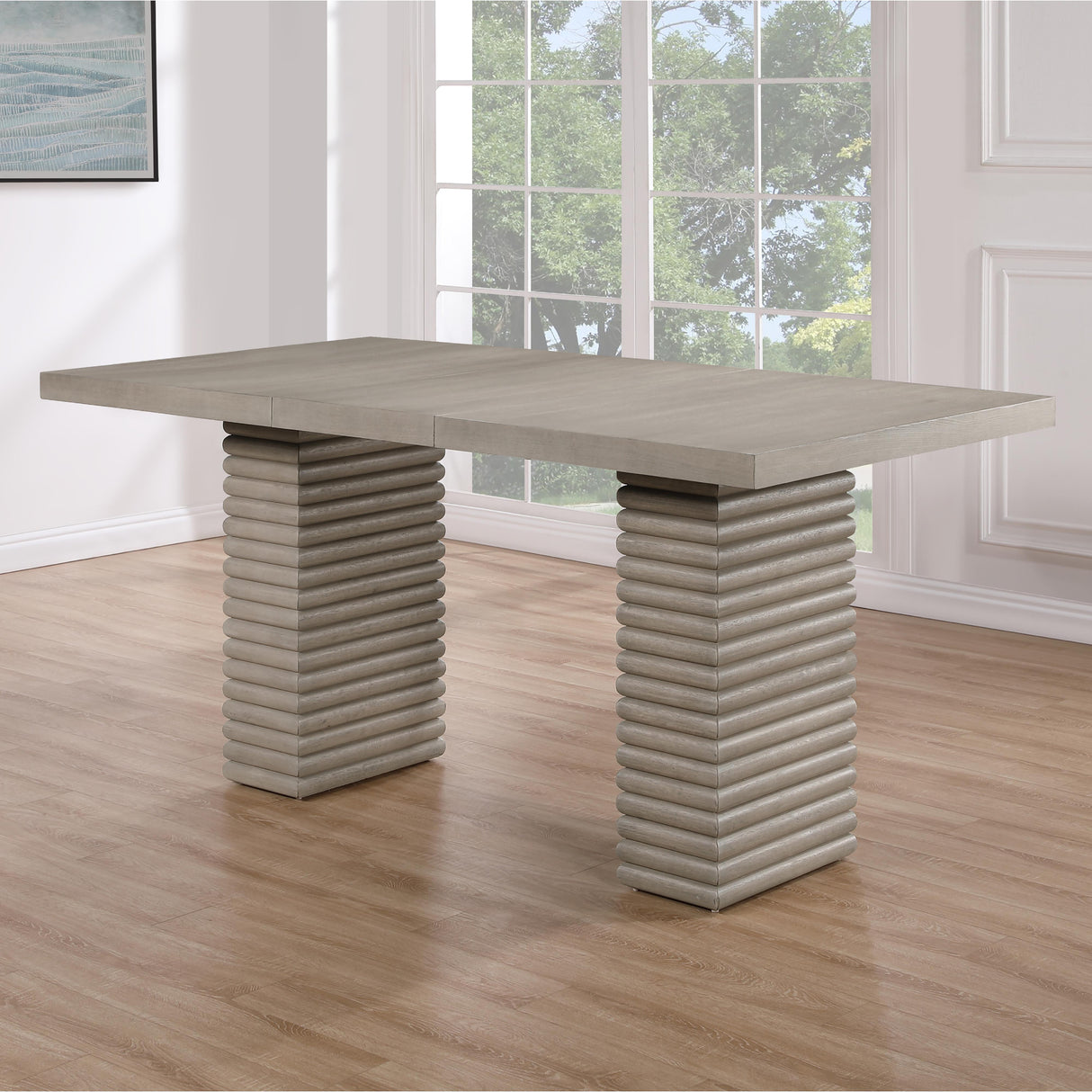 Steve Silver Furniture Lily LLY500-PTPTB 60-78" Counter Table w/18" Leaf IMAGE 3