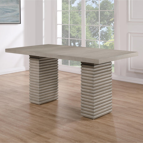  Steve Silver Furniture Lily LLY500-PTPTB 60-78" Counter Table w/18" Leaf IMAGE 3
