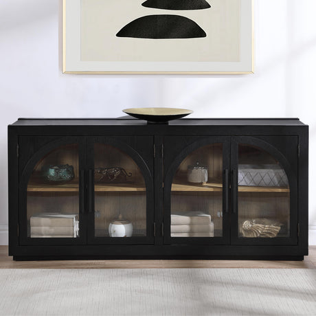  Steve Silver Furniture Magnolia MM520KSV Black Server IMAGE 3