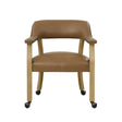  Steve Silver Furniture Rylie RL500ACN Dining Camel PU Arm Chair w/Caster IMAGE 1