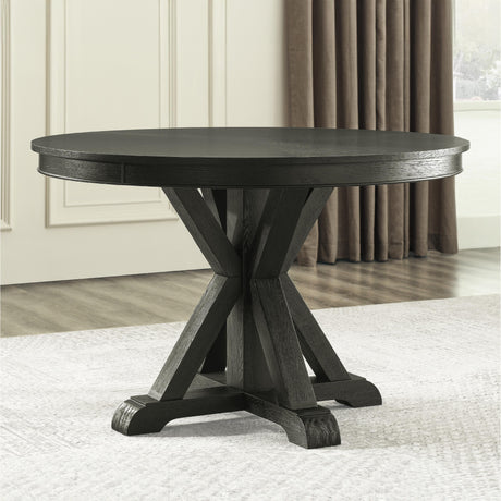 Steve Silver Furniture Rylie RL500K-DB-TT Dining Table, Black IMAGE 3